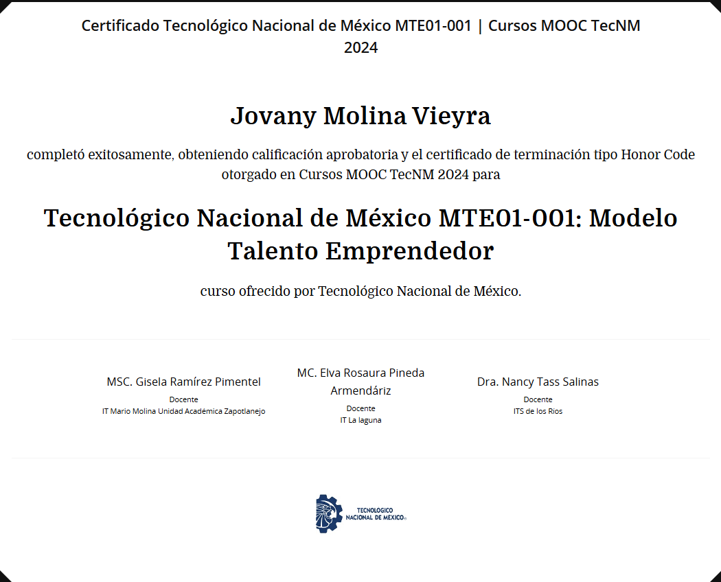 Modelo talento emprendedor